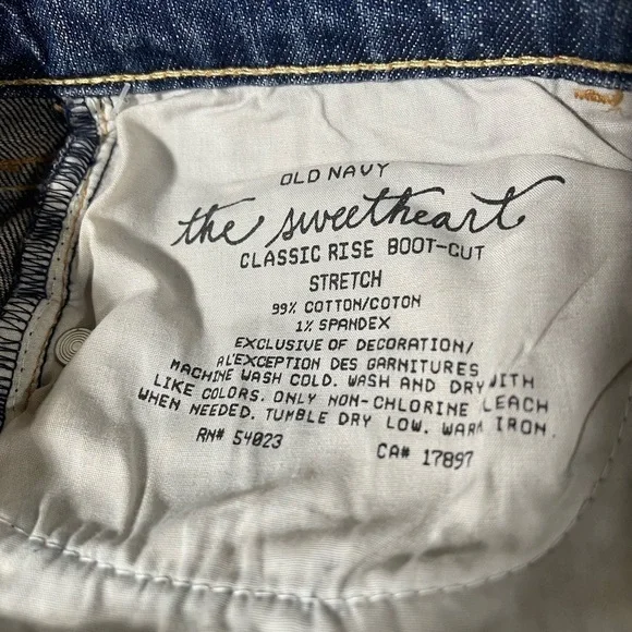 OLD NAVY NWT The Sweetheart Jeans 8 Short Classic Rise Slim Boot-cut Stretch - Picture 7 of 7